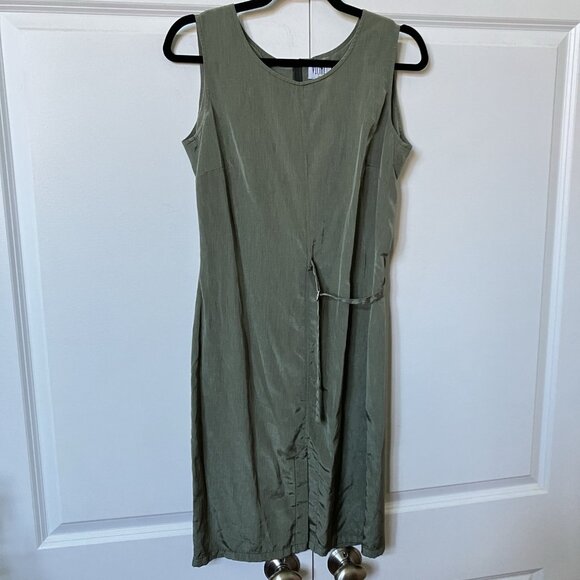 Vintage Vicini by G.A.T. Mini Dress Womens Green Belted Y2K 2000s - Picture 2 of 12